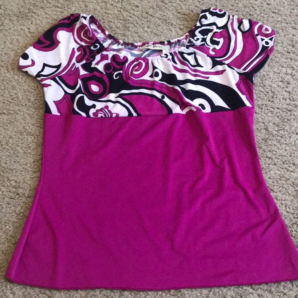 A purple blouse